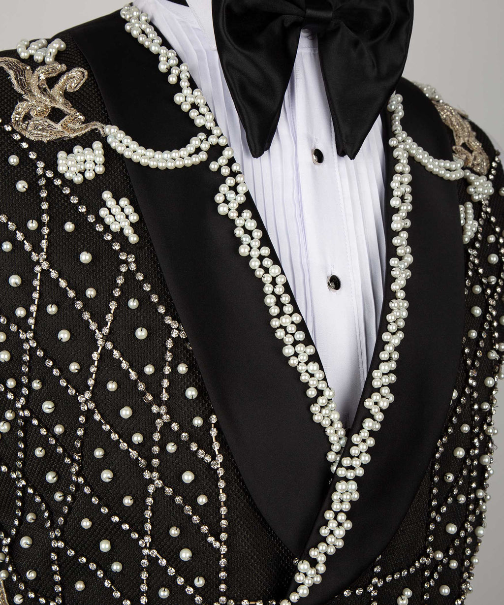 Crystal Jeweled Statement Tuxedo