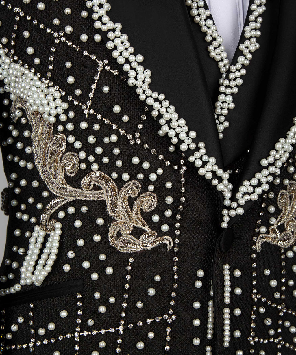 Crystal Jeweled Statement Tuxedo