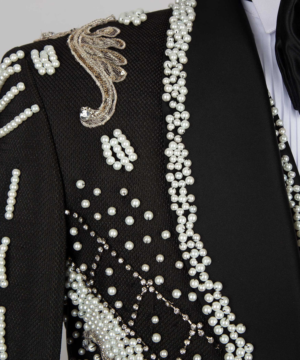 Crystal Jeweled Statement Tuxedo