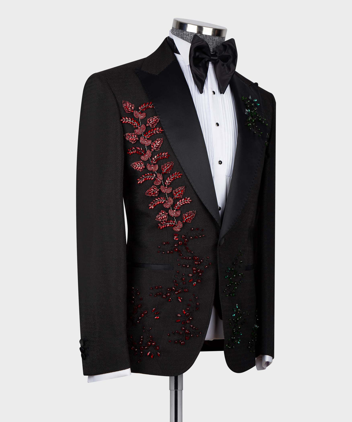 Crystal Jeweled Statement Black Tuxedo