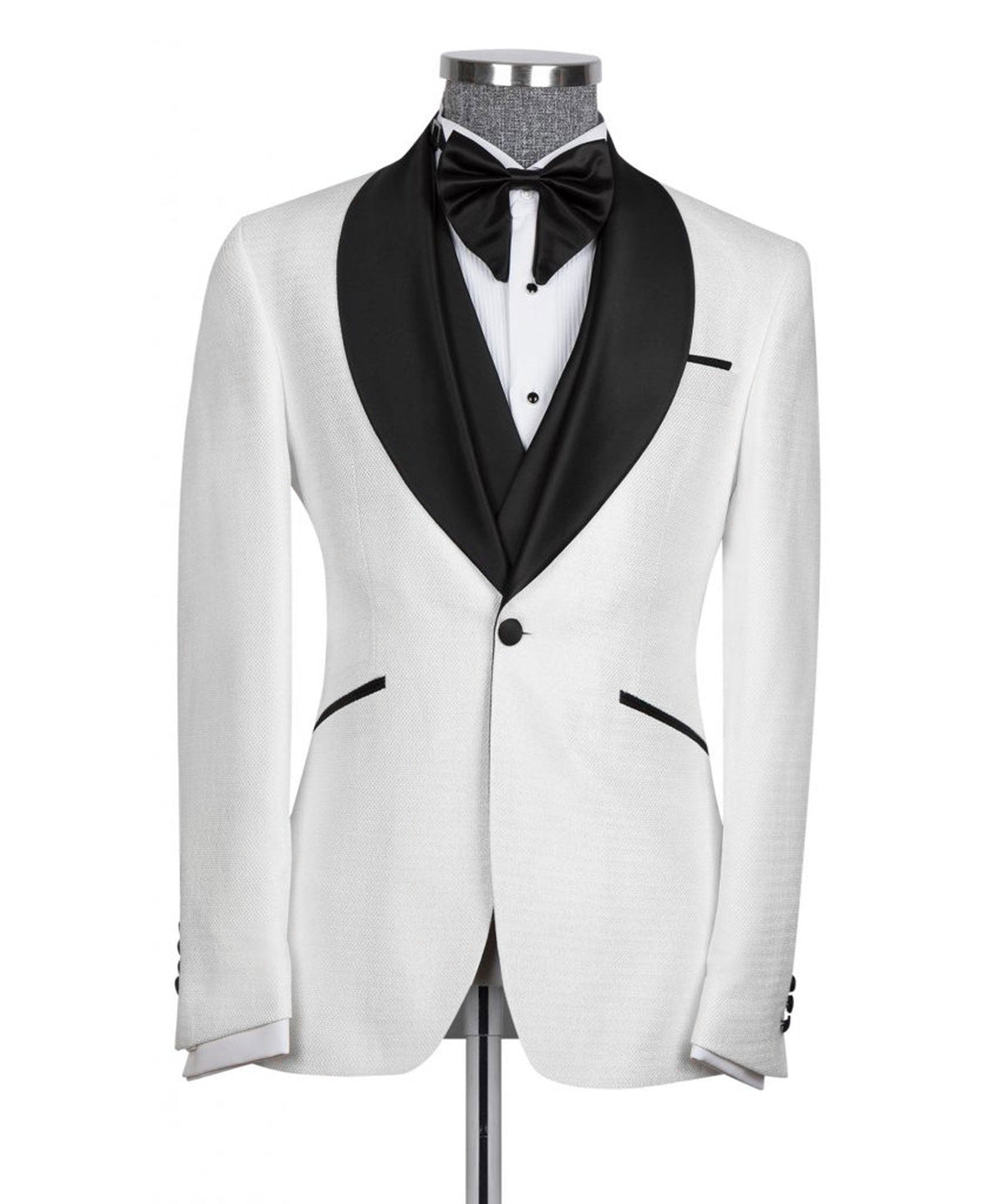 Black Collar White Vest Tuxedo