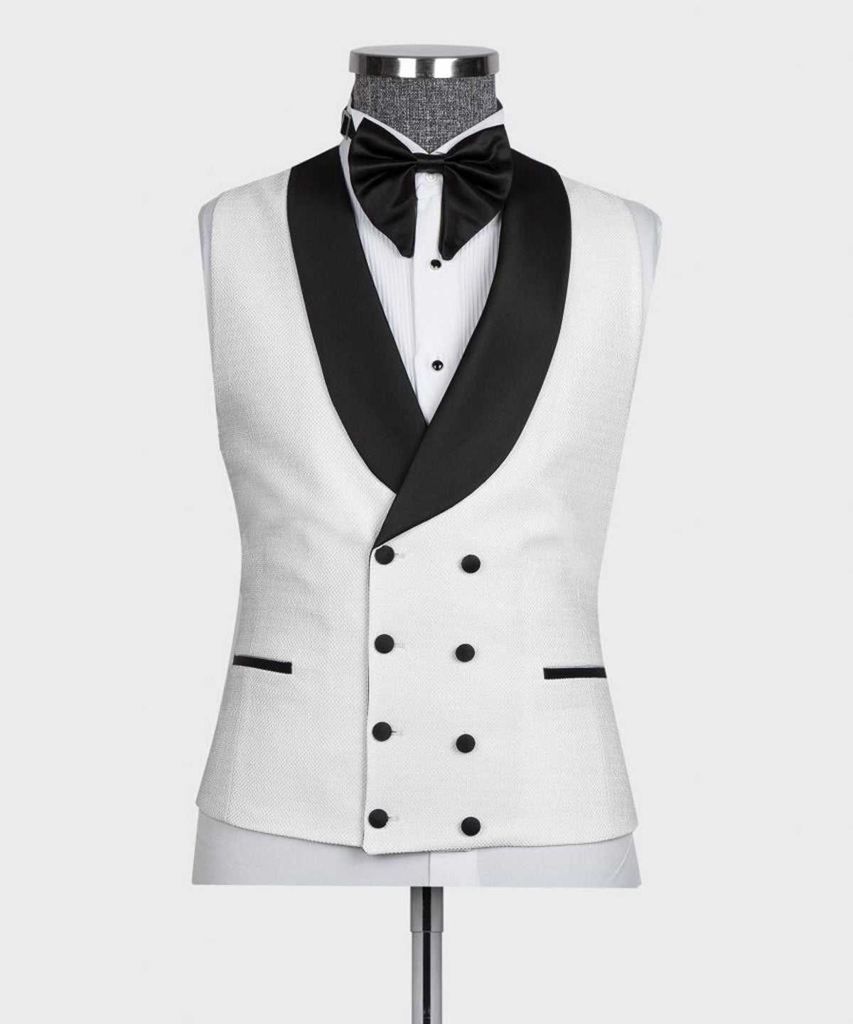 Black Collar White Vest Tuxedo