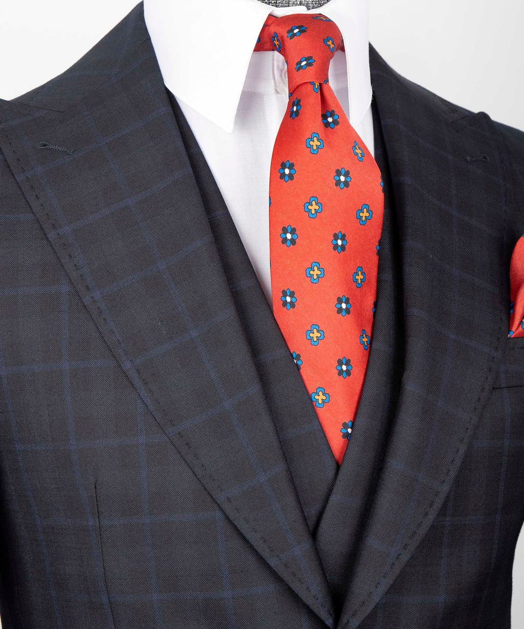 Navy Blue Three-Piece Suit - Style 04