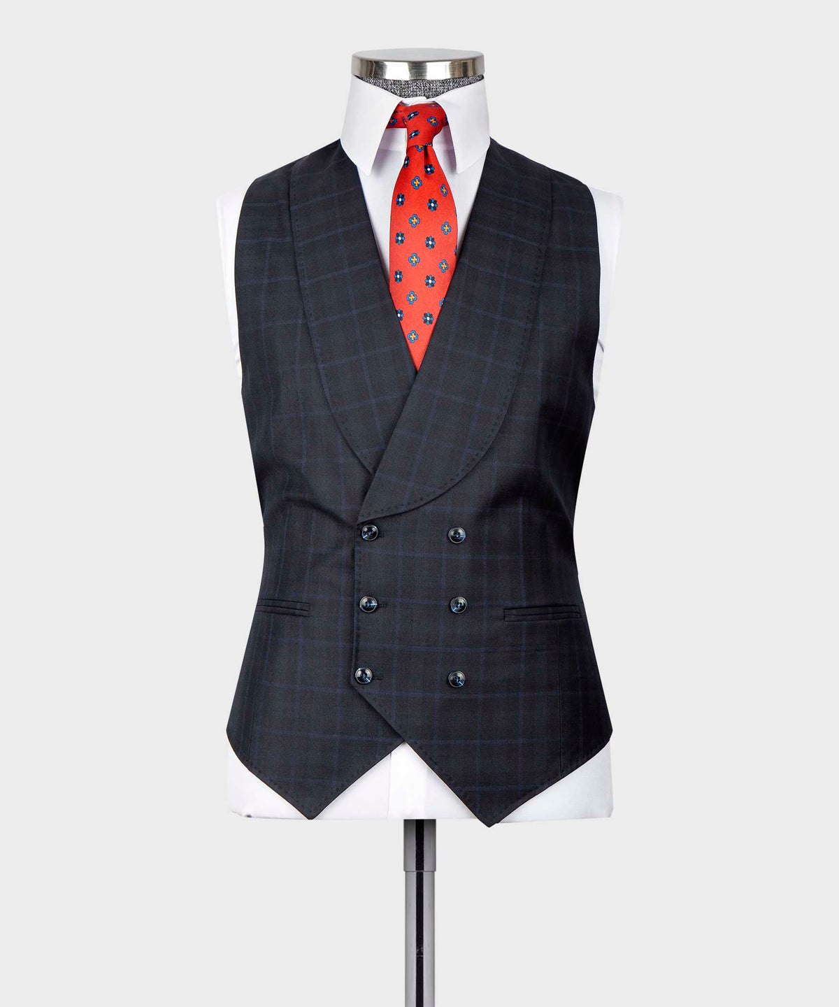 Navy Blue Three-Piece Suit - Style 04