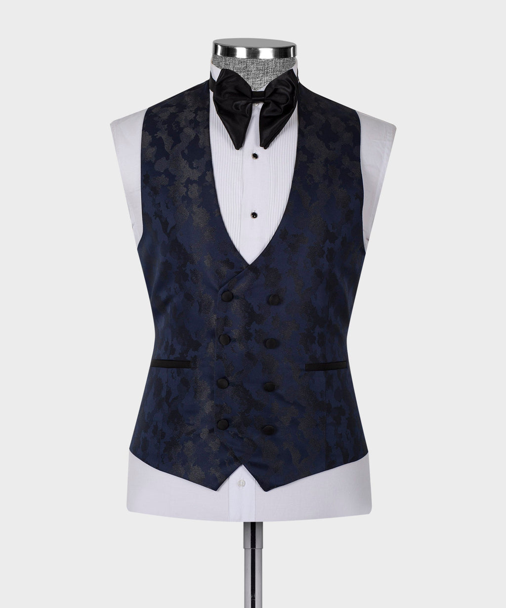 Black Double Lapel Navy Tuxedo