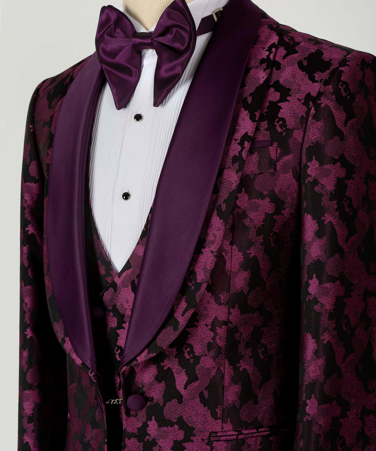 Double Lapel Purple Tuxedo
