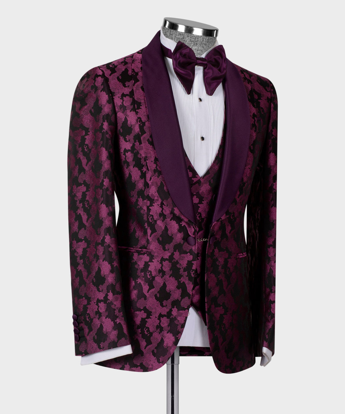Double Lapel Purple Tuxedo