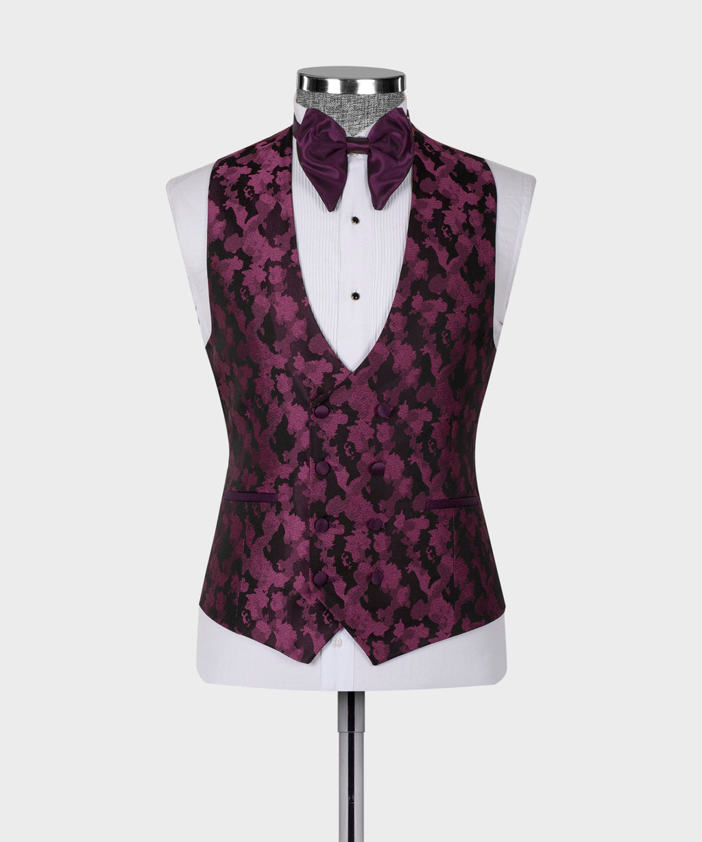 Double Lapel Purple Tuxedo