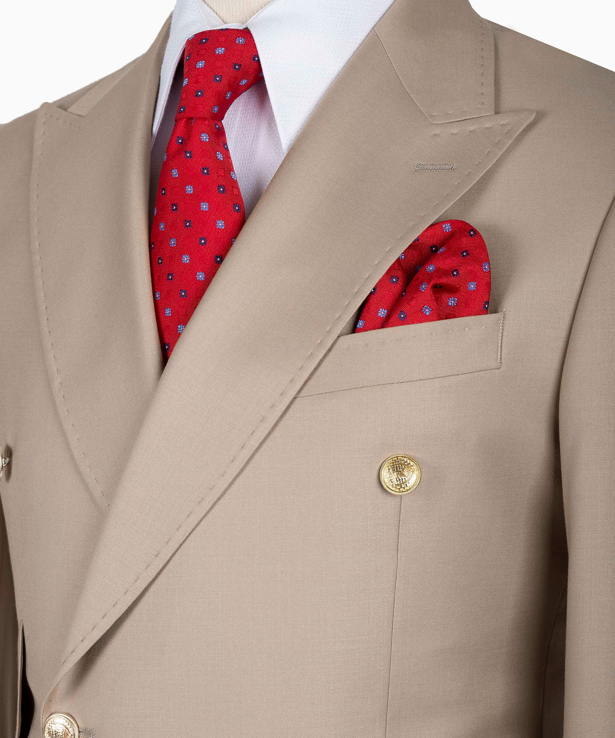 Orange Double-Breasted Suit - Style 02