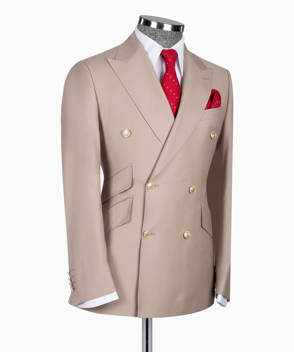 Orange Double-Breasted Suit - Style 02