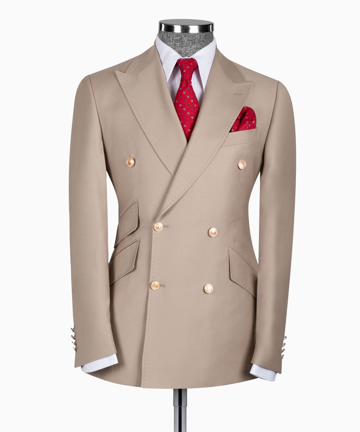 Orange Double-Breasted Suit - Style 02
