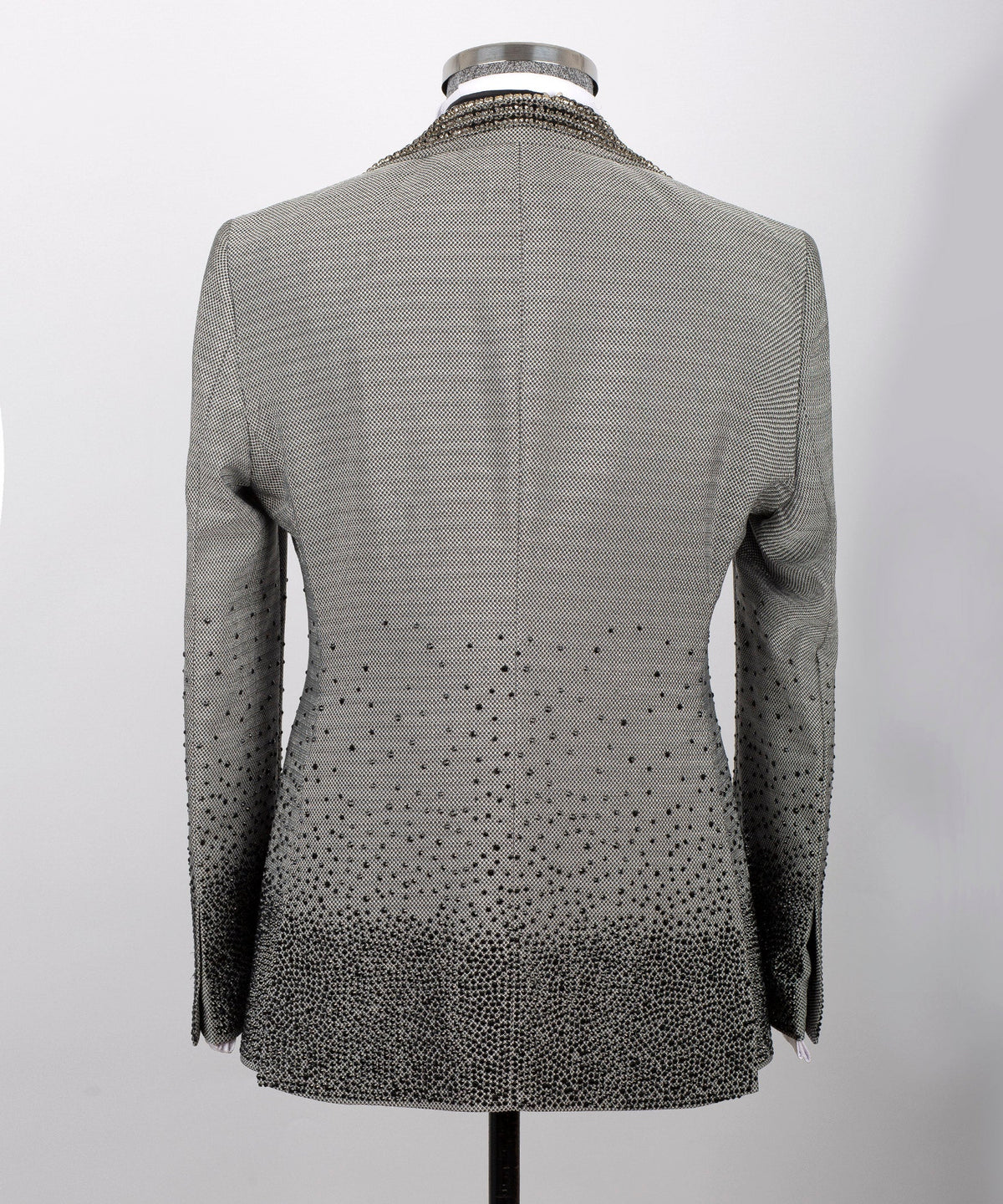 Crystal-Embellished Gray Tuxedo