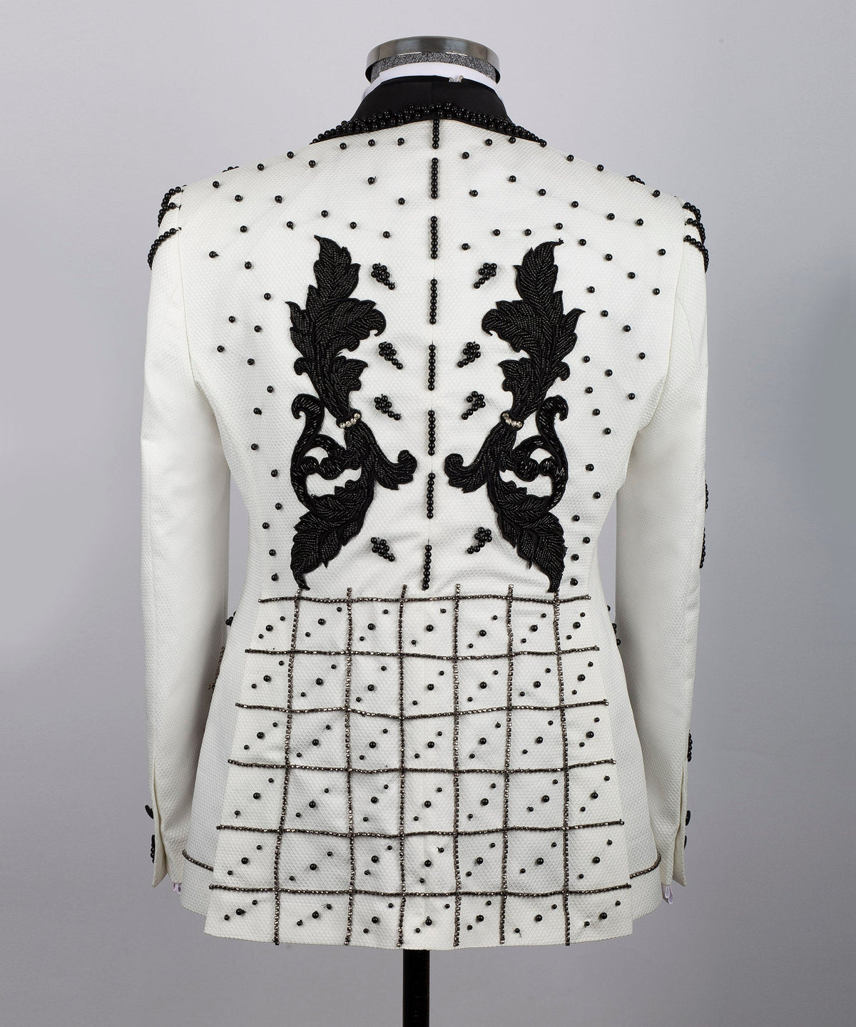 Crystal Stone Statement White Tuxedo