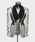 Crystal Stone Statement White Tuxedo