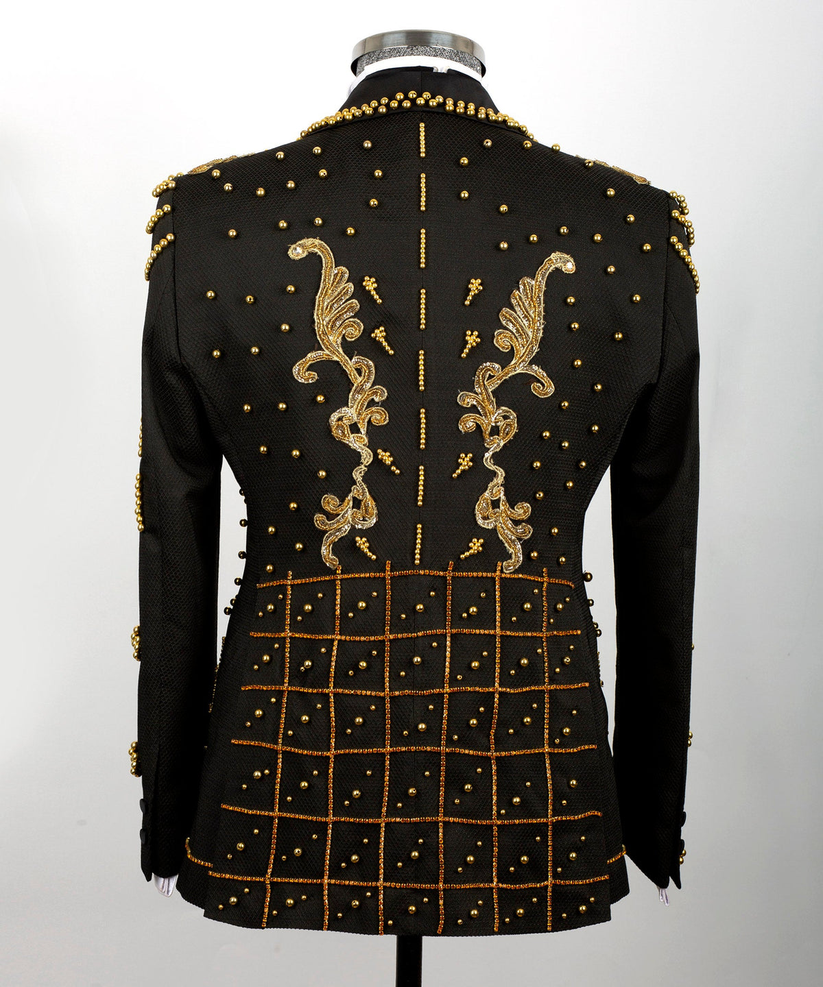 Crystal Stone Statement Black Tuxedo - Style 01
