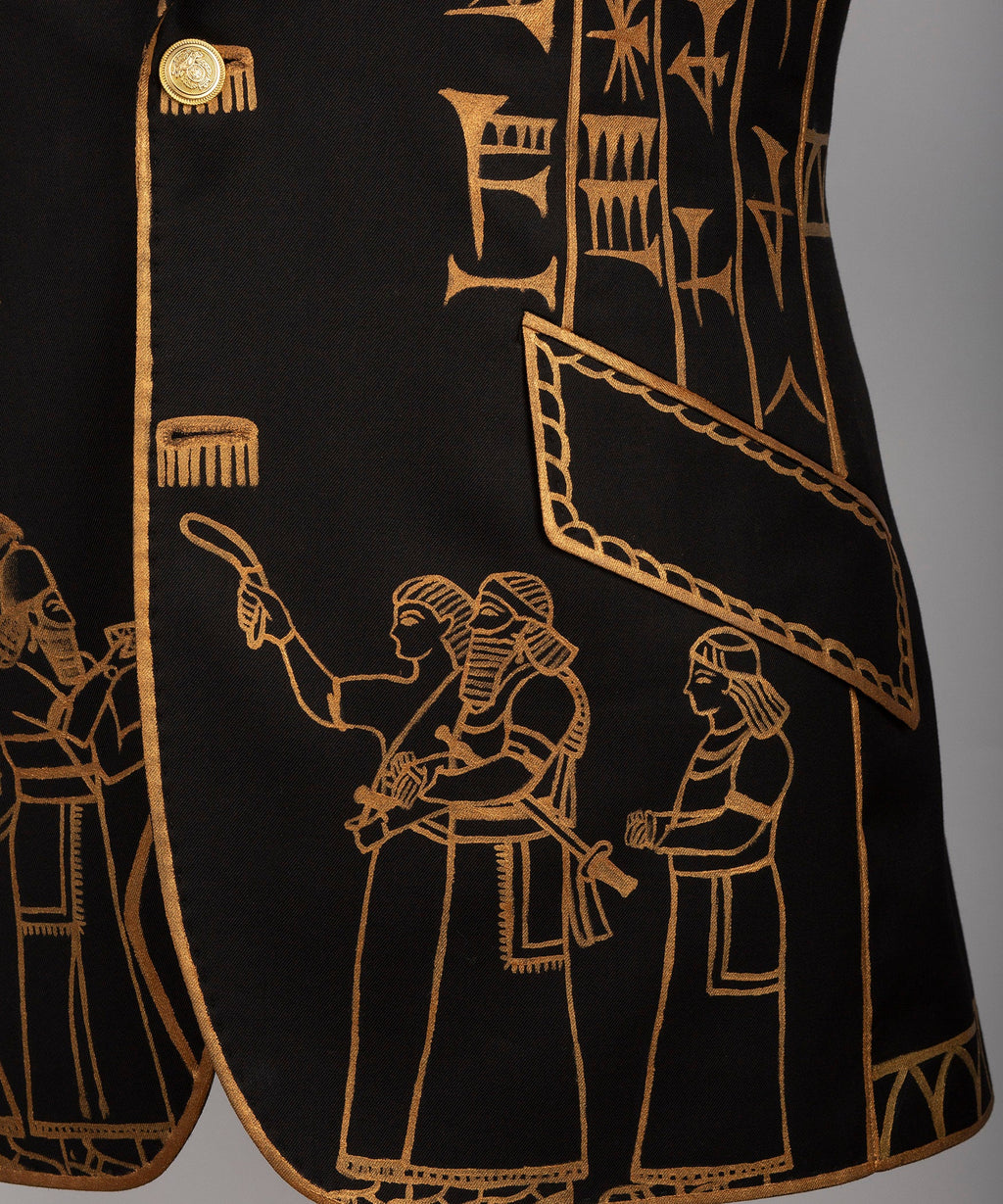 Black Art-Pattern Tuxedo - Style 01