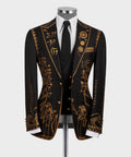 Black Art-Pattern Tuxedo - Style 01