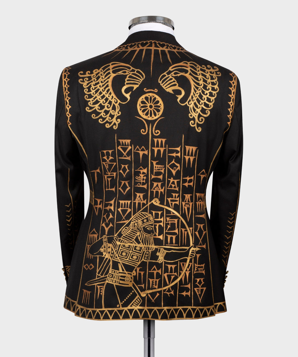 Black Art-Pattern Tuxedo - Style 01