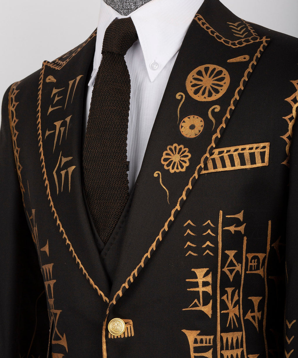 Black Art-Pattern Tuxedo - Style 01