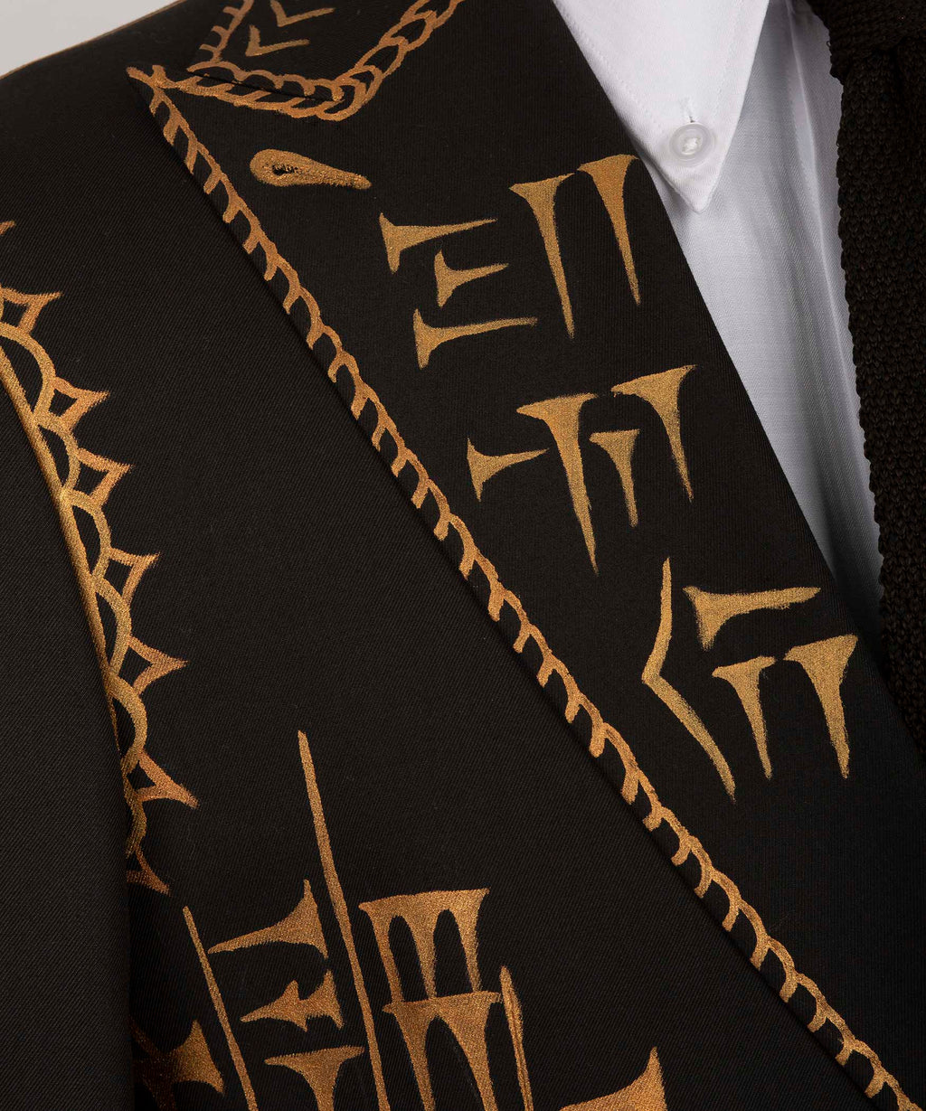 Black Art-Pattern Tuxedo - Style 01