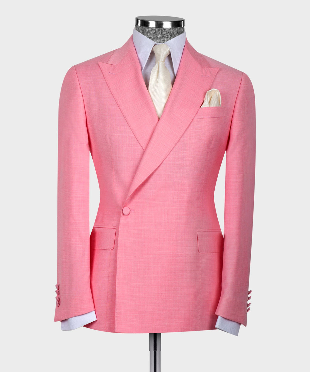 Double-Breasted Pink Suit