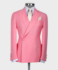 Double-Breasted Pink Suit