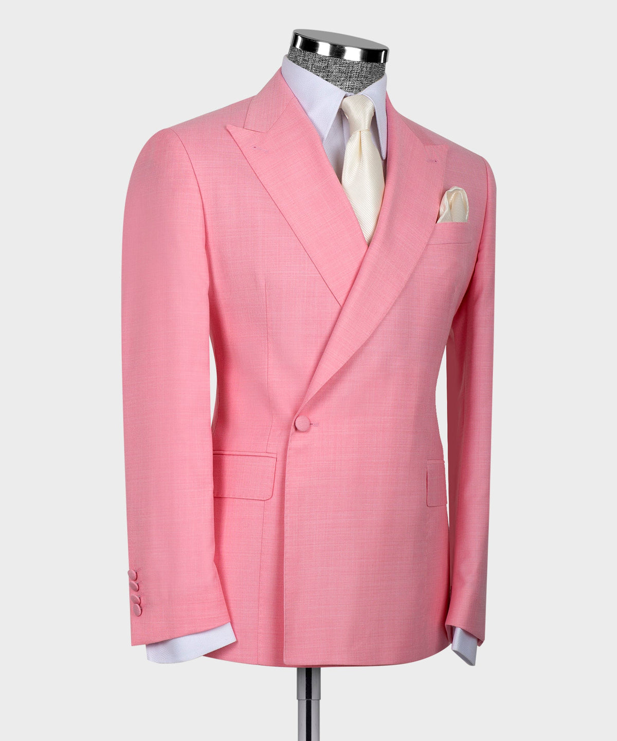 Double-Breasted Pink Suit