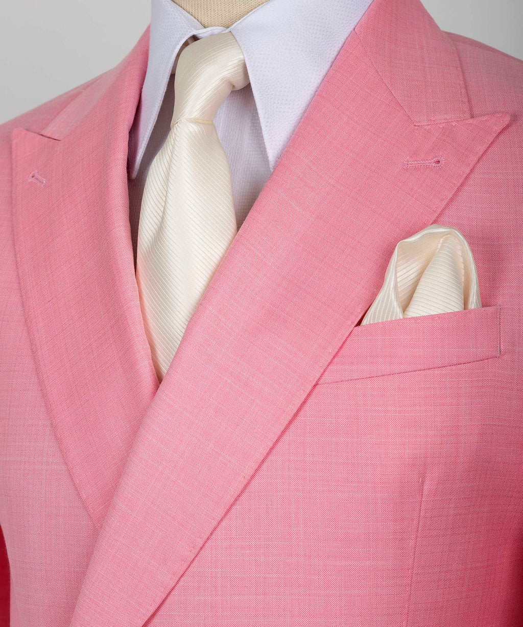 Double-Breasted Pink Suit