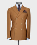 Orange Double-Breasted Suit - Style 04
