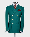 Green Double-Breasted Suit