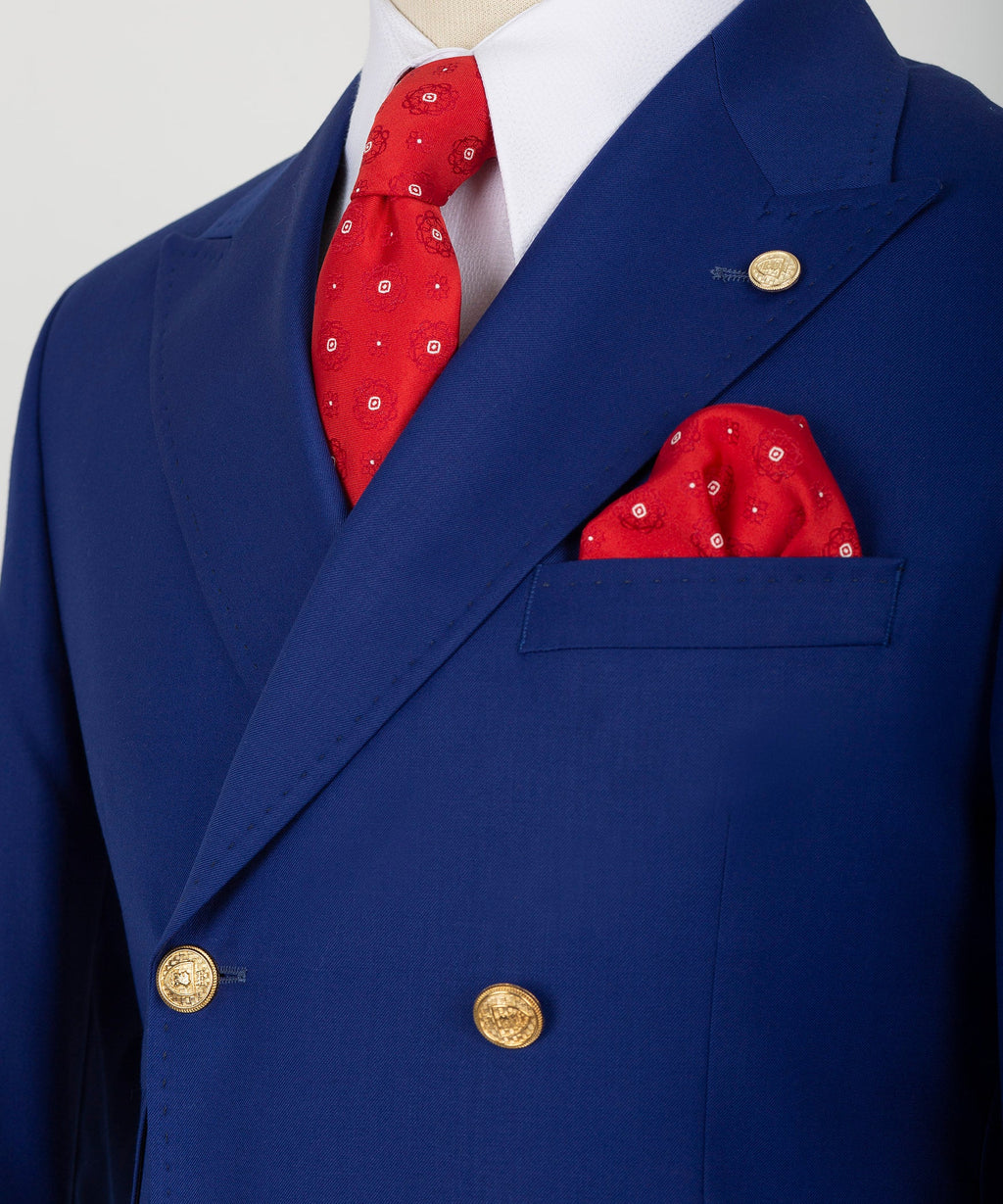 Blue Double-Breasted Suit - Style 06