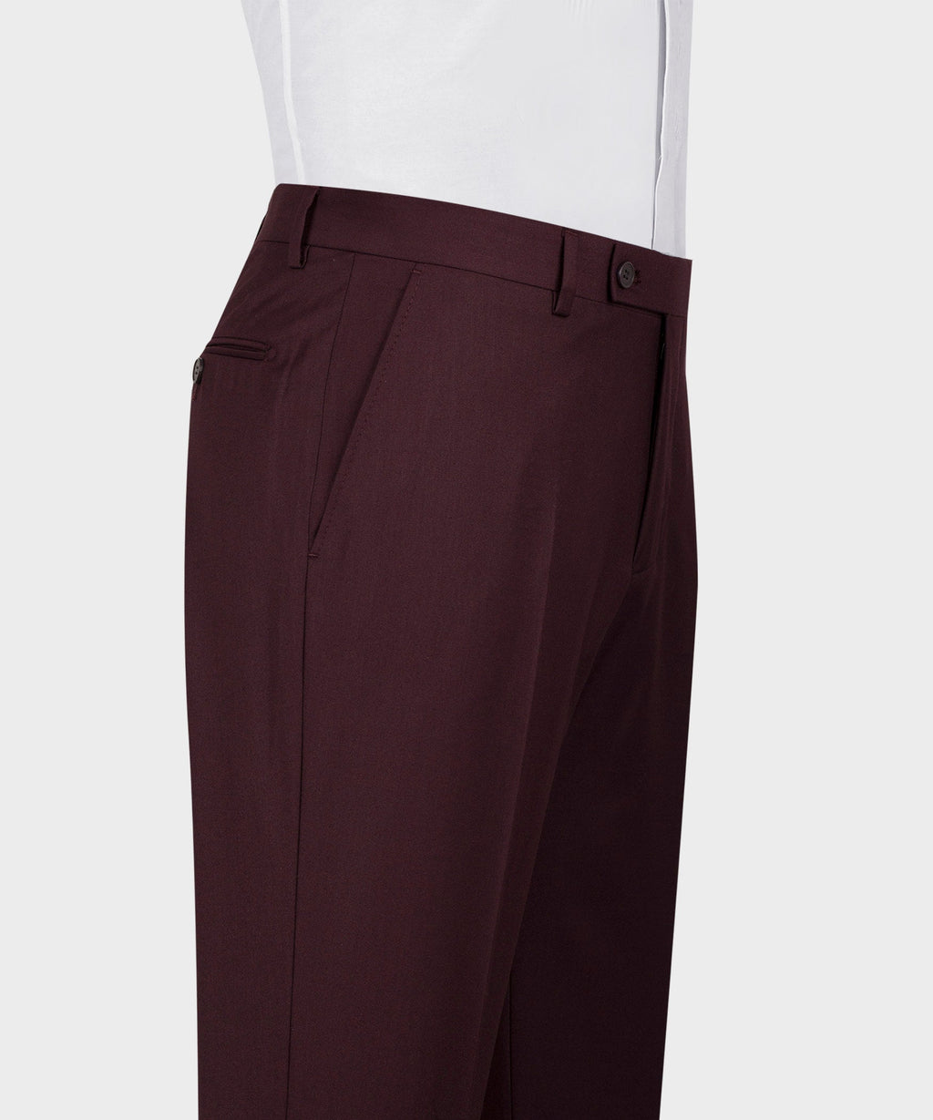 Burgundy Double-Breasted Suit - Style 05