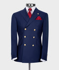 Dark Blue Double-Breasted Suit