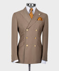Brown Double-Breasted Suit - Style 02