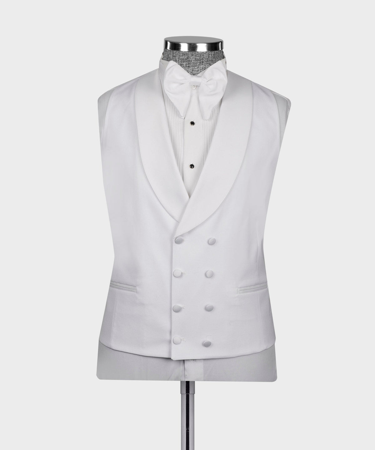 White Satin-Lapel White Tuxedo - Style 02