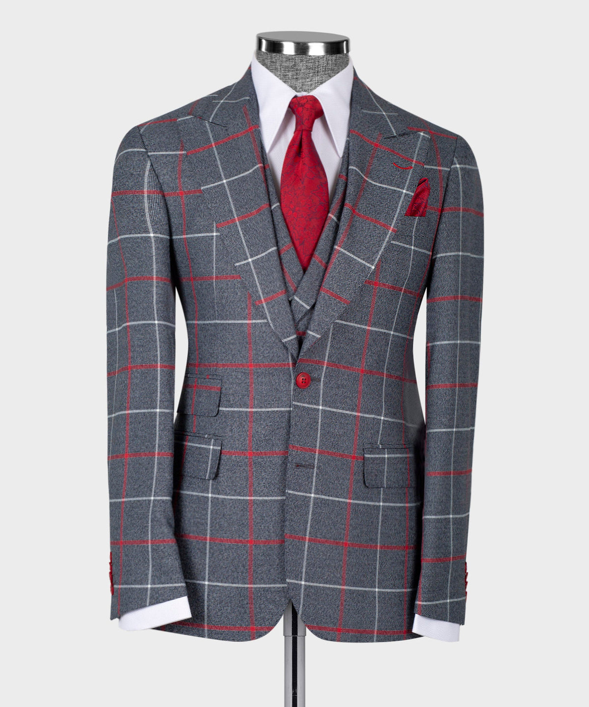 Navy Blue Three-Piece Suit - Style 03