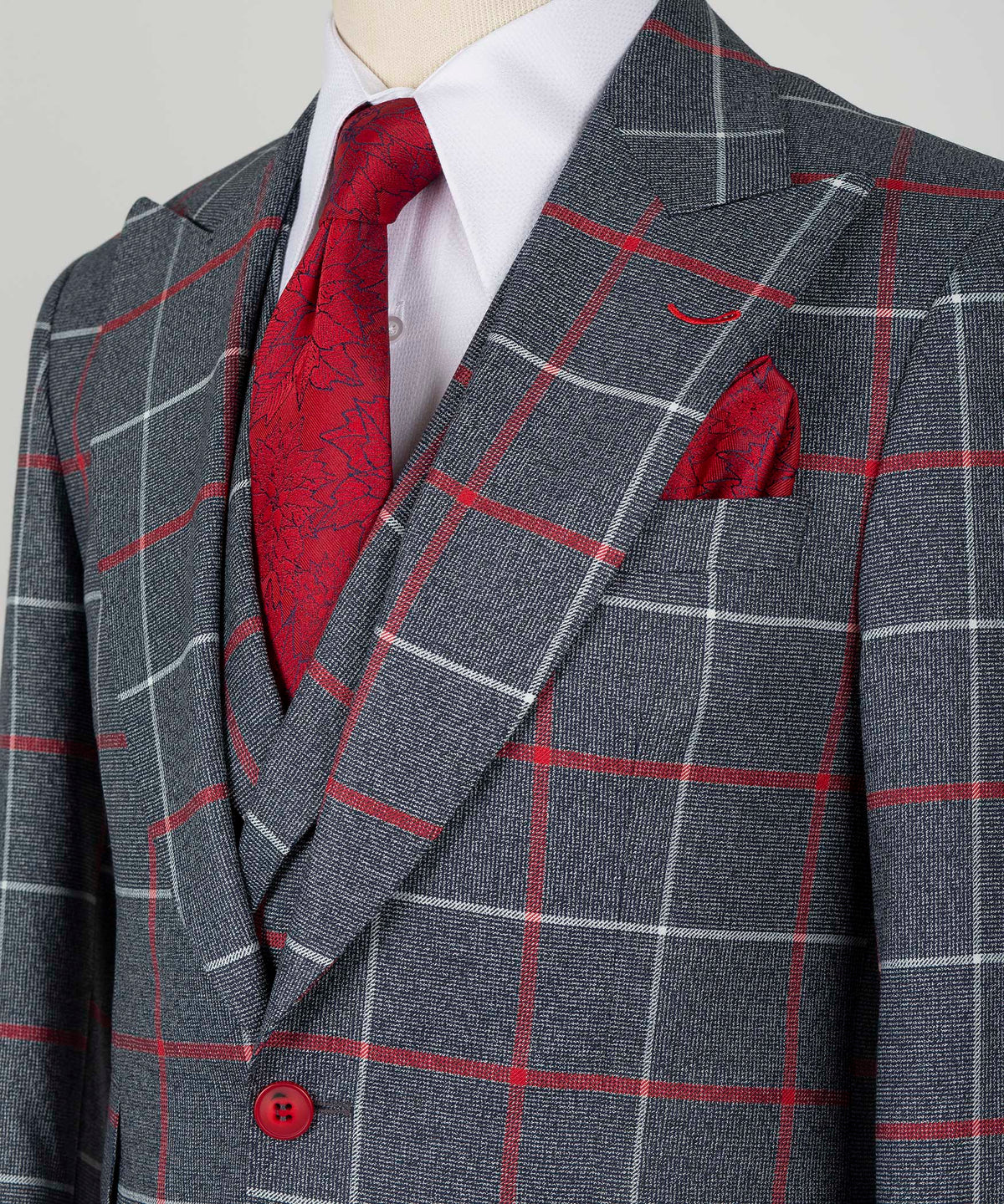 Navy Blue Three-Piece Suit - Style 03