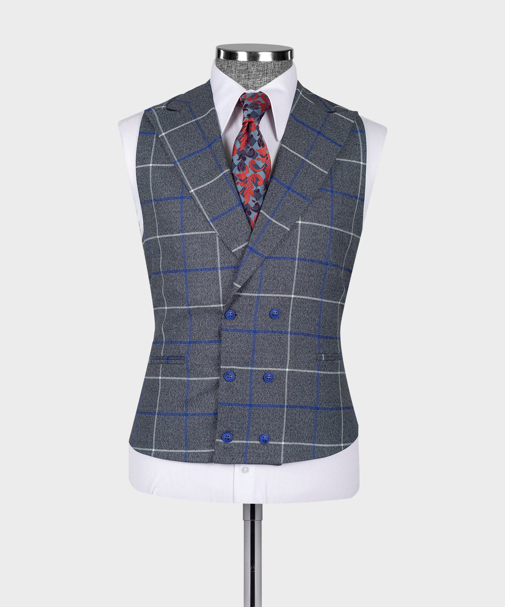 Navy Blue Three-Piece Suit - Style 02