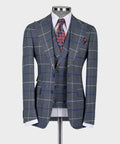 Navy Blue Three-Piece Suit - Style 02