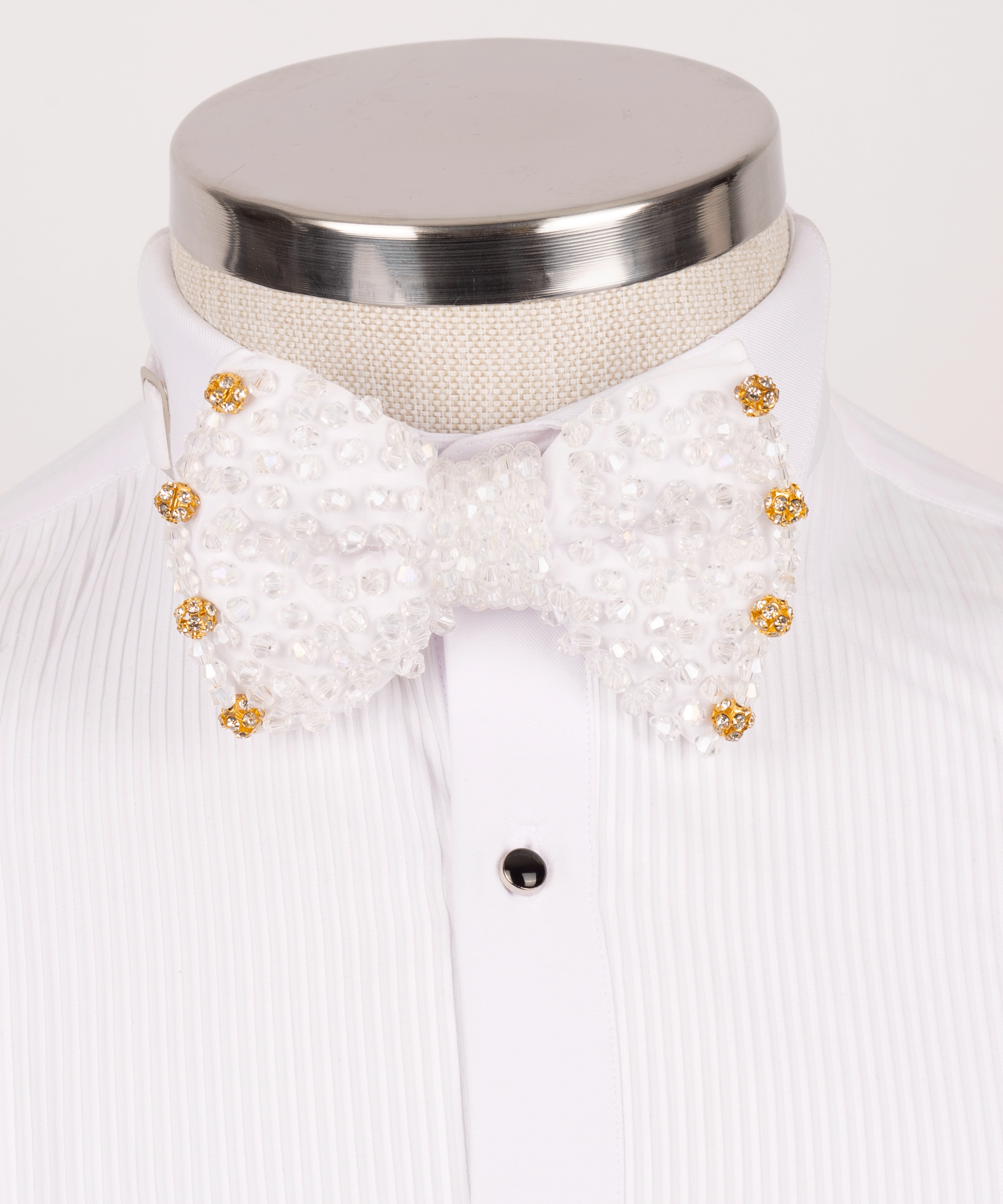 White Formal Bow Tie - Style 04
