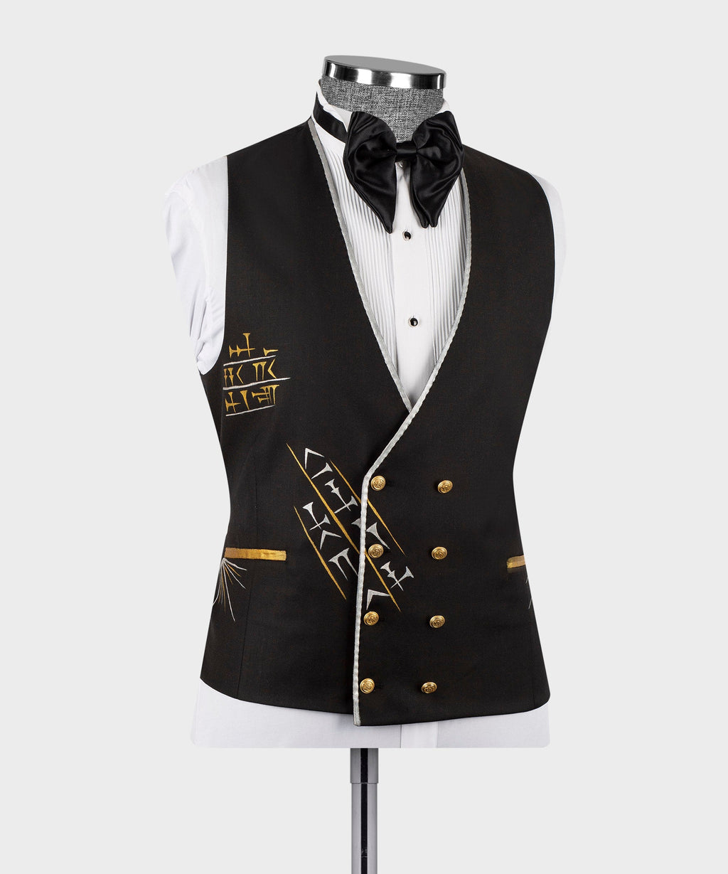 Black Art-Pattern Tuxedo - Style 03
