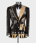 Black Art-Pattern Tuxedo - Style 03