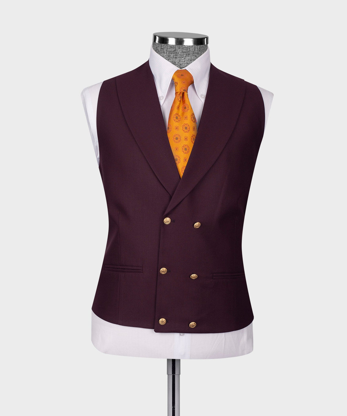 Burgundy Three-Piece Suit - Style 04