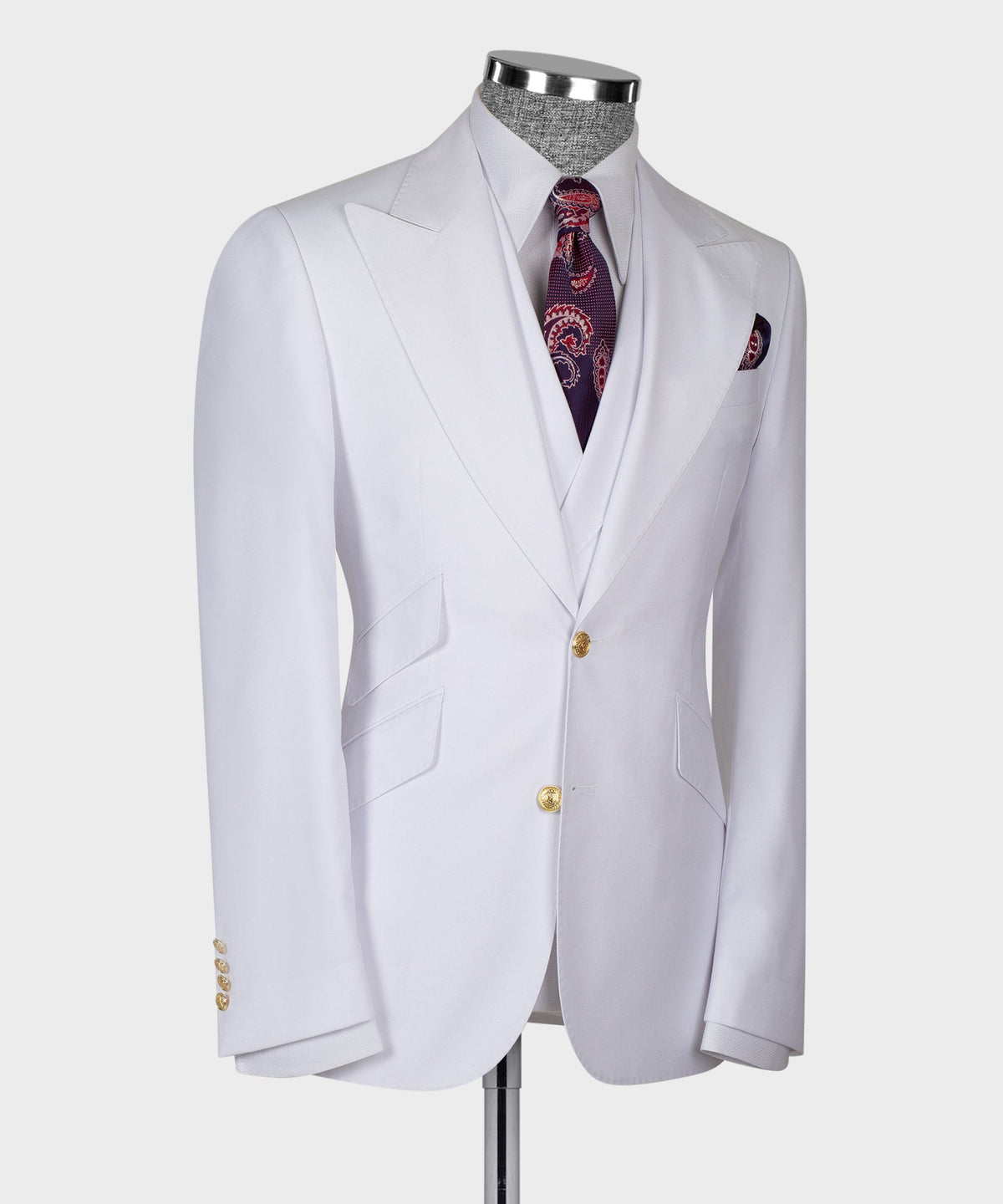 Silver Three-Piece Suit - Style 01