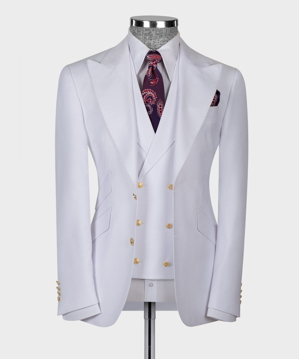 Silver Three-Piece Suit - Style 01