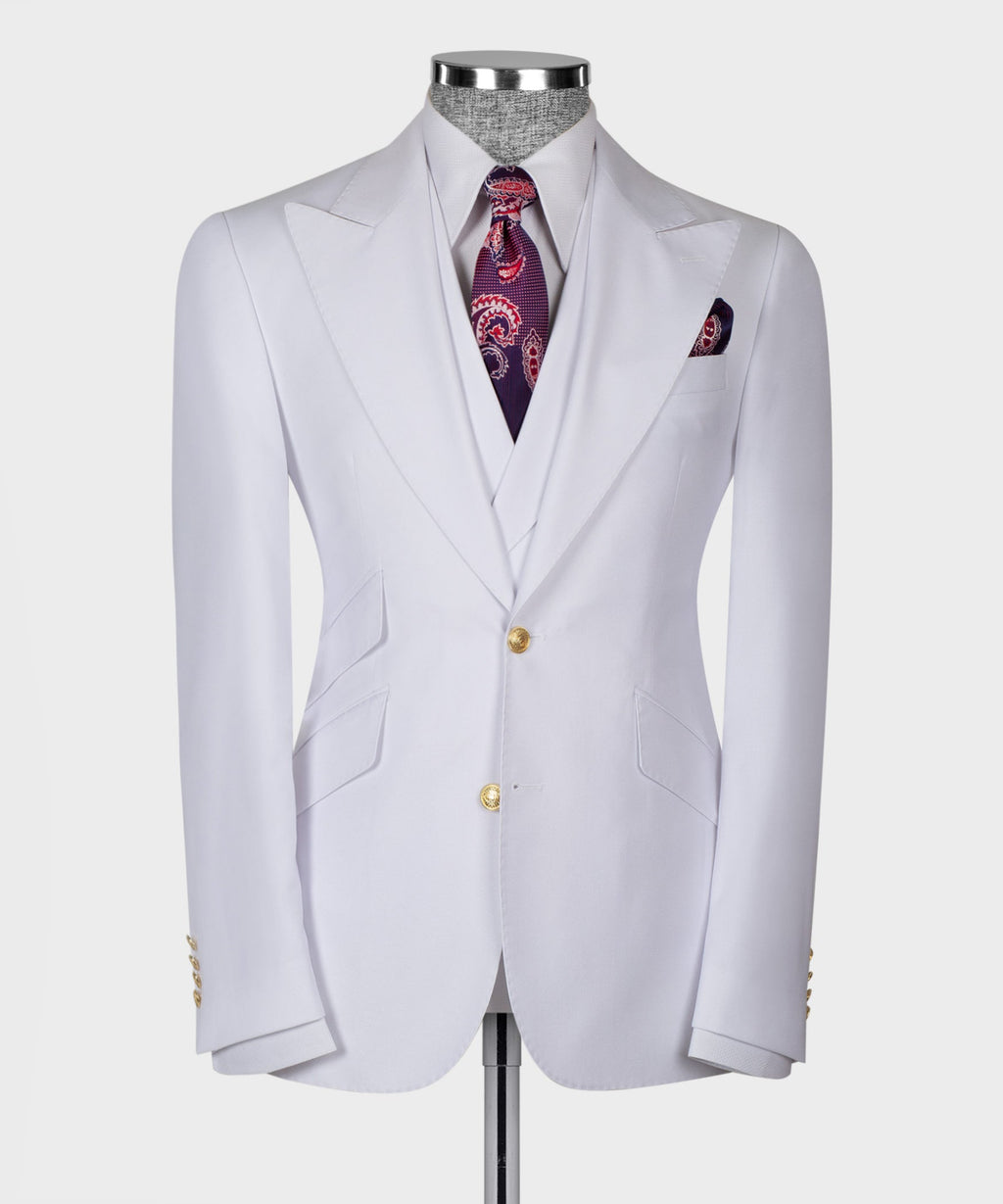 Silver Three-Piece Suit - Style 01