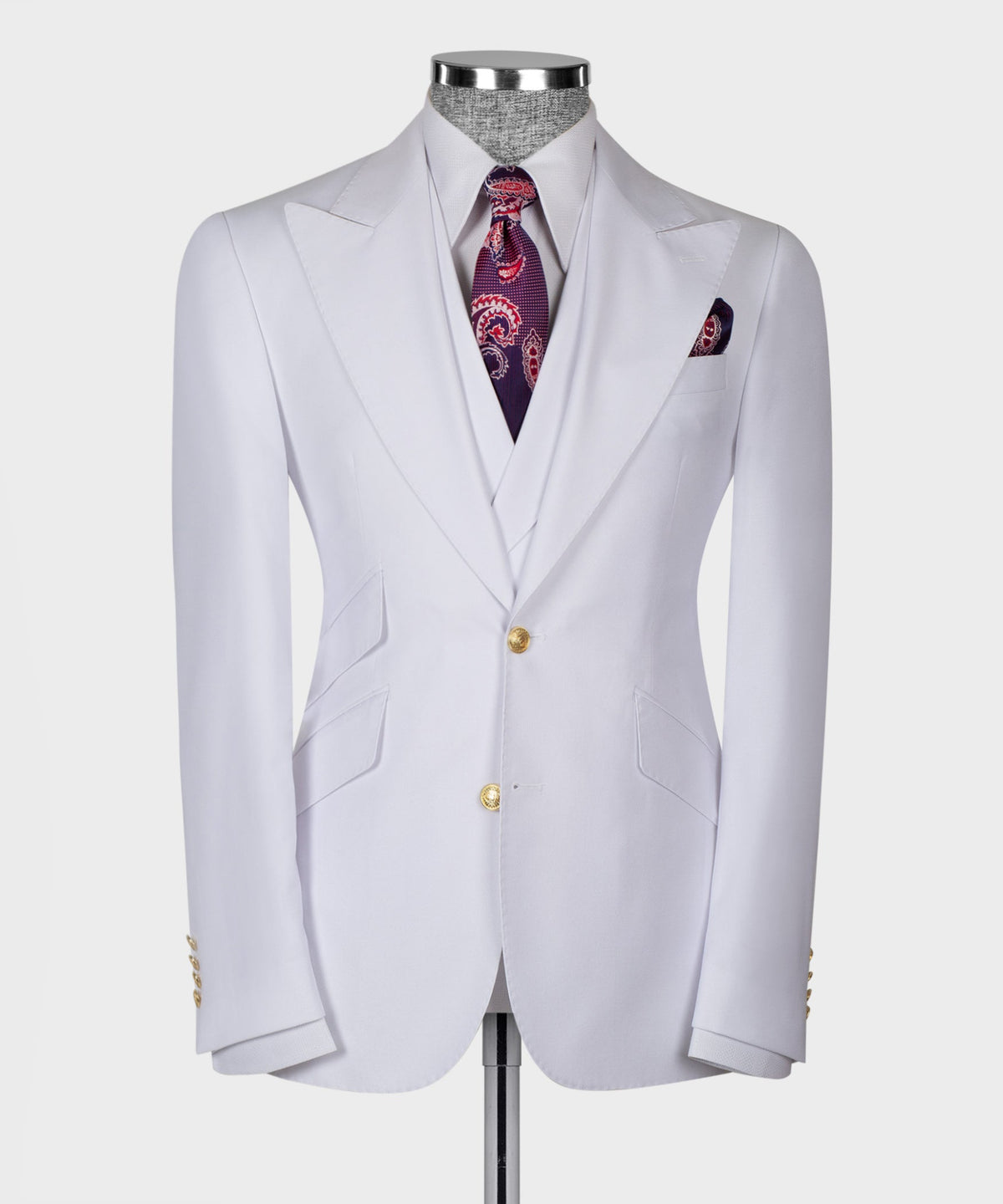 Silver Three-Piece Suit - Style 01