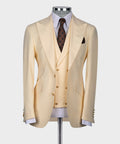 Beige Three-Piece Suit - Style 02