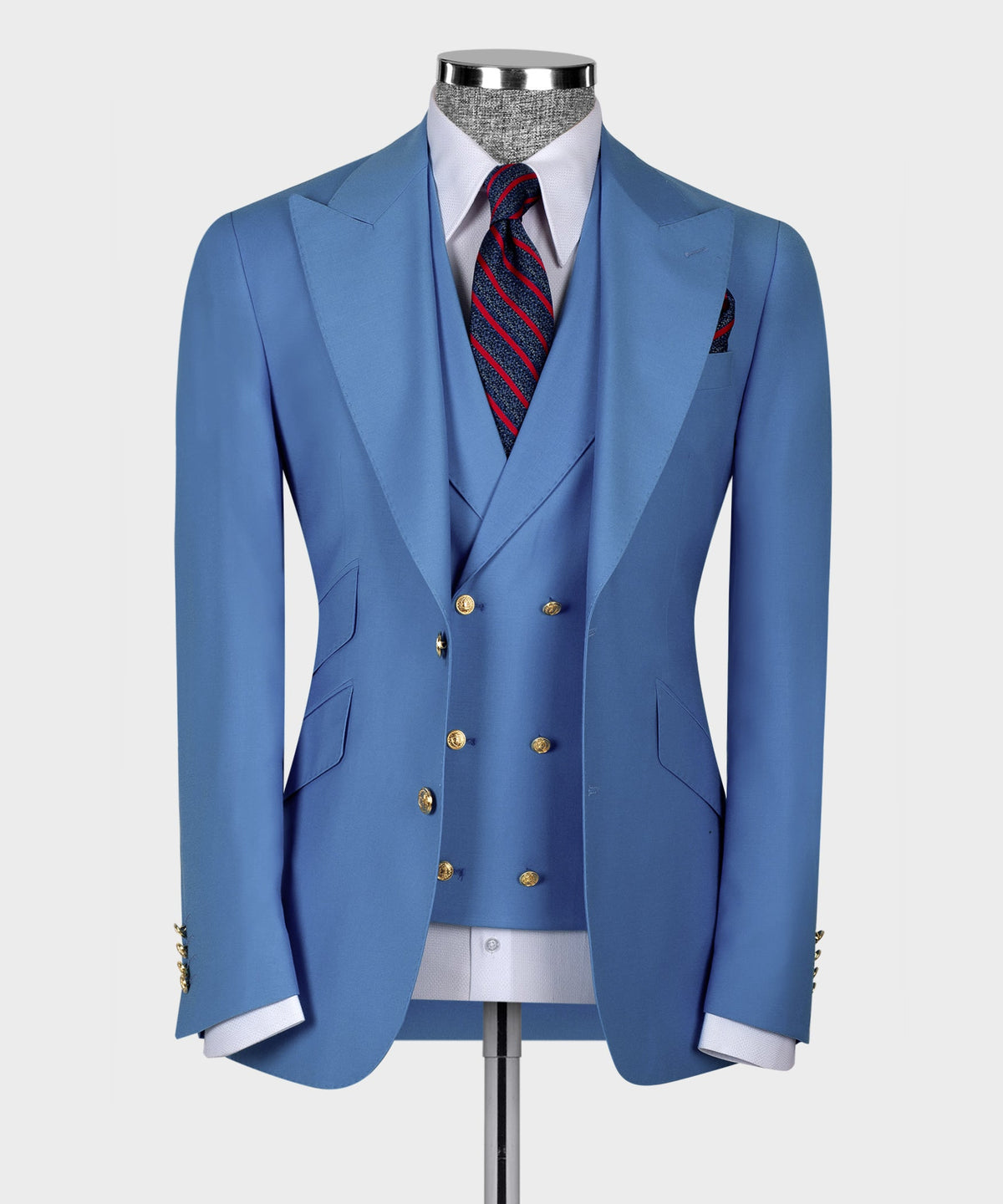Blue Three-Piece Suit - Style 03
