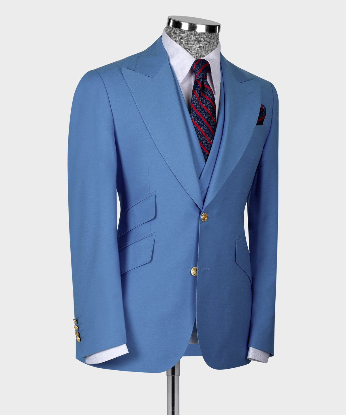 Blue Three-Piece Suit - Style 03
